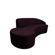Sofá Curvo Infinity 2,10 Veludo Uva Braço Direito Larbelle