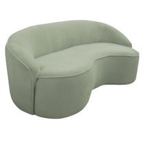 Sofá Curvo Montserrat 150cm 02 Lugares Bouclé Verde Claro - Nexta Casa Sofá Curvo Montserrat 150cm 02 Lugares Bouclé Verde Claro - Nexta Casa