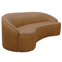 Sofá Curvo Montserrat 180cm 03 Lugares Corano Caramelo - Nexta Casa