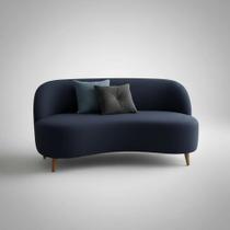 Sofa Curvo Organico 2 Lugares Suede - Dritex