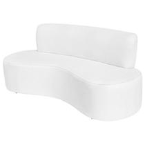 Sofá Curvo Orgânico Escritório Recepção 3 Lugares Amsterdã 160cm Suede