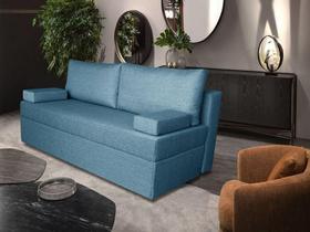 Sofá de 03 Lugares Life_MA Com Baú que se Transforma em Sofá Cama Resistente e Confortável em Linho Sintético