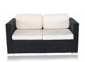 Sofá de 2 lugares em fibra para sala, recepção e área externa