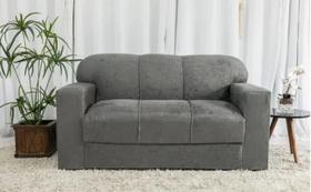 Sofá de 3 lugares Cinza Suede - MULTI MÓVEIS