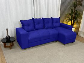 Sofá de 4 Lugares Azul 910 Chaise Ane