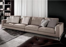 Sofá de 4 Lugares, Revestimento em Sarja - LOG013