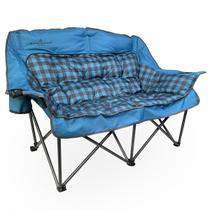Sofá de acampamento Black Sierra Cadeira dupla de grandes dimensões, boné de 272 kg.