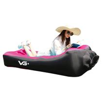 Sofá de Ar Inflável Camping Bag Saco de Dormir Espreguiçadeira Rosa VG+ - VG Plus