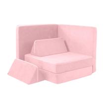 Sofá de brincar Infantil Modular Montessori 4 Peças Rosa Sofá de brincar Infantil Modular Montessori 4 Peças Rosa