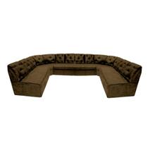 Sofá de canto 12 lugares marrom confortável moderno Sofá de canto 12 lugares marrom confortável moderno