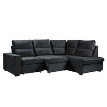 Sofá de Canto 3 Lugares com Chaise Molas Bonnel Denver 255cm Sofá de Canto 3 Lugares com Chaise Molas Bonnel Denver 255cm