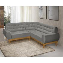 Sofá de Canto 5 Lugares Ágata Linha Cinza Sofá de Canto 5 Lugares Ágata Linha Cinza