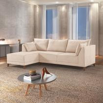 Sofá de Canto 5 Lugares com Almofadas 268cm Sevilha