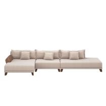 Sofá de Canto 5 Lugares Esquerdo Osaka Tecido Bege Sofá de Canto 5 Lugares Esquerdo Osaka Tecido Bege