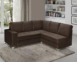 Sofá de Canto 5 Lugares Prata Nabas