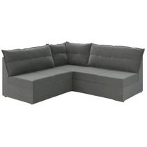 Sofá de Canto 5 Lugares Renaut Suede Cinza Mamflex Sofá de Canto 5 Lugares Renaut Suede Cinza Mamflex