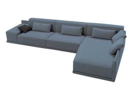 Sofá de canto 5 Lugares, Sarja Creme, 3,36m x 1,96m NOV006