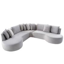 Sofá de Canto 6 Lugares Sala Estar ou Living Premium Linho Sofá de Canto 6 Lugares Sala Estar ou Living Premium Linho