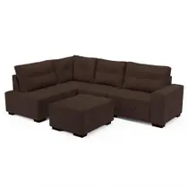 Sofá de Canto 8 Lugares Ipanema Suede Café