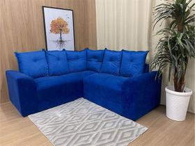 Sofá de Canto Azul 910 Modelo Belo