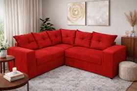 Sofá de Canto Bello Vermelho
