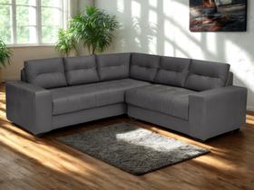 Sofá de Canto Berlim 5 Lugares União Estofados Veludo Cinza Sofá de Canto Berlim 5 Lugares União Estofados Veludo Cinza