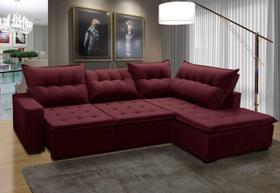 Sofá De Canto Berlim Retrátil Reclinável - 6 Lugares 2,70 x 2,10 1 Tok Estofados Vermelho Sofá De Canto Berlim Retrátil Reclinável - 6 Lugares 2,70 x 2,10 1 Tok Estofados Vermelho