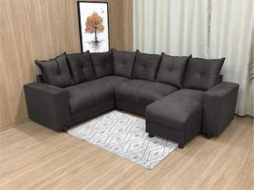 Sofá de Canto C/ Chaise - Com 06 Lugares
