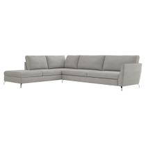 Sofá de Canto Chaise Esquerdo 267 cm Olívia Suede Cinza G52 - Gran Belo Sofá de Canto Chaise Esquerdo 267 cm Olívia Suede Cinza G52 - Gran Belo