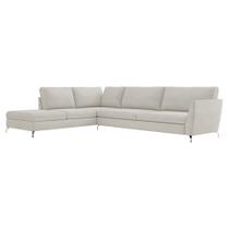 Sofá de Canto Chaise Esquerdo 287 cm Olívia Suede Bege G52 - Gran Belo Sofá de Canto Chaise Esquerdo 287 cm Olívia Suede Bege G52 - Gran Belo