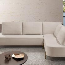 Sofá de Canto com Chaise Londres Branco Sofá de Canto com Chaise Londres Branco