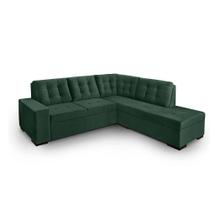 Sofa de canto com chaise Roma Verde A90 - Luapa