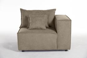 Sofá de Canto Dominó 1,20 Braço 0,30 Espuma D28 Mola Bonel Percinta Italiana Best Mobília