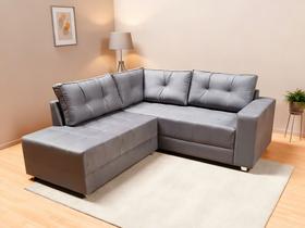 Sofa De Canto Elantra Pequeno Bom Descanso Veludinho Cinza