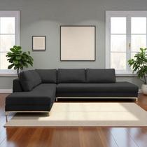 Sofá de Canto em L Revestimento em Veludo com Chaise Lado Esquerdo 293x84cm Sofá de Canto em L Revestimento em Veludo com Chaise Lado Esquerdo 293x84cm