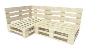 Sofá De Canto Euro Pallet 200 x 120 cm - Móveis Sustentáveis