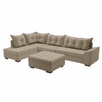 Sofá de Canto Itapema Veludo Capuccino Sofá de Canto Itapema Veludo Capuccino