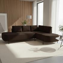 Sofá de Canto Luna Orgânico 265cm para Sala de Estar