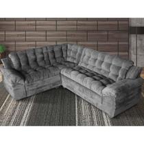 Sofá de canto Madrid Premium 2 metros por 2,45 Suede Velut Sofa na Web