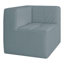 Sofá De Canto Modulado Na Caixa 1 Lugar 77cm Espuma D33 Multimóveis CR45349 Azul