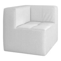 Sofá De Canto Modulado Na Caixa 1 Lugar 77cm Espuma D33 Multimóveis CR45349 Branco Sofá De Canto Modulado Na Caixa 1 Lugar 77cm Espuma D33 Multimóveis CR45349 Branco