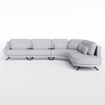 Sofá de Canto Moscou 3,41m x 3,03m em Boucle Alaska Natural - Home Mobily