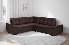 Sofá de Canto New Alphaville 4 Lugares Suede Café - Sofá Casa Sofá de Canto New Alphaville 4 Lugares Suede Café - Sofá Casa