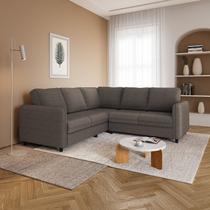 Sofá de Canto Orquídea 5 Lugares em Linho CabeCasa MadeiraOriginals