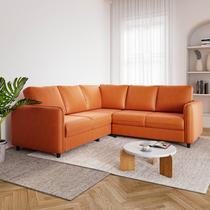 Sofá de Canto Orquídea 5 Lugares em Veludo CabeCasa MadeiraOriginals Sofá de Canto Orquídea 5 Lugares em Veludo CabeCasa MadeiraOriginals