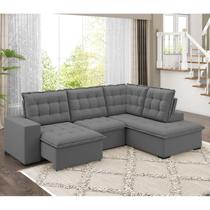 Sofá de Canto Retrátil e Reclinável 5 Lugares 310cm Belluno Sofá de Canto Retrátil e Reclinável 5 Lugares 310cm Belluno