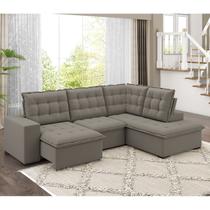 Sofá de Canto Retrátil e Reclinável 5 Lugares 310cm Belluno Sofá de Canto Retrátil e Reclinável 5 Lugares 310cm Belluno