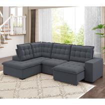 Sofá de Canto Retrátil e Reclinável 5 Lugares 310cm Belluno Sofá de Canto Retrátil e Reclinável 5 Lugares 310cm Belluno