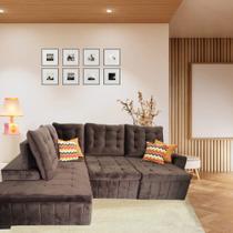 Sofá de canto retrátil e reclinável Toquio - Exclusiva Móveis - Ideal Flex