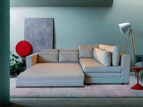 Sofá de Canto SFC_AM 07 que se Transforma em Sofá Cama de Casal Resistente e Confortável em Sarja Sofá de Canto SFC_AM 07 que se Transforma em Sofá Cama de Casal Resistente e Confortável em Sarja